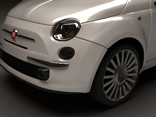 3d new fiat 500 car model - Fiat 500 by fabelar