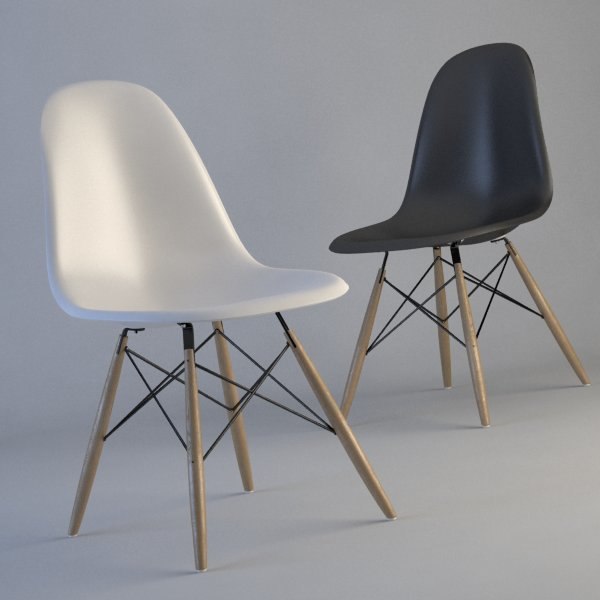 3d 3ds chair charles eames plastic - Eames Plastic Side Chair... by BBB3viz