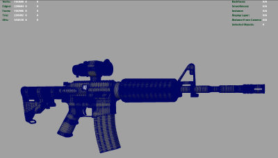 obj m4 gun highpoly version - M4 gun highpoly version by nuvanda