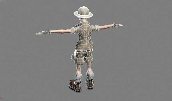 3d model explorer - indiana jones - 2 Explorer - Indiana Jones Type Character Cartoon by Kostas Yiatilis Macfarlane