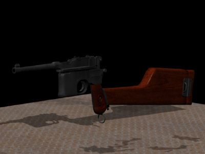3d mauser red gun model - Mauser_RedNine.obj by fishzombie