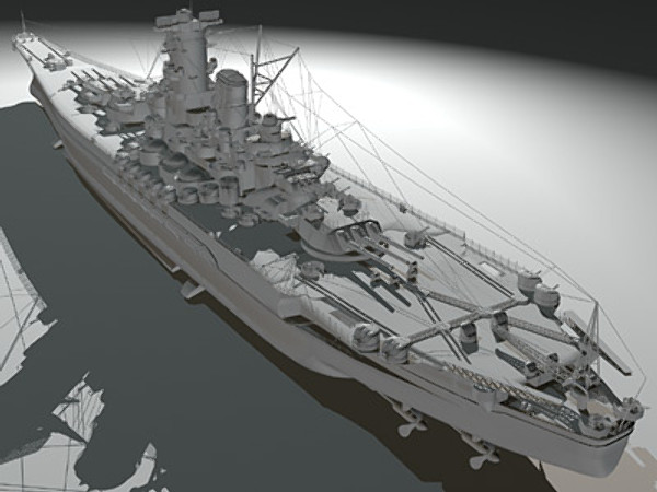 3d japanese battleship yamato navy ship - YAMATO battleship Huge model by earth art