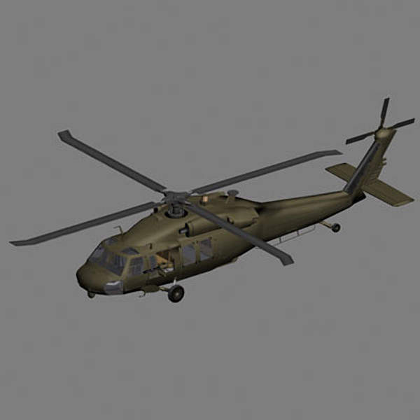 army blackhawks helicopter 3d model - UH60A_BLACKHAWK_ES.ZIP by Electric Shed