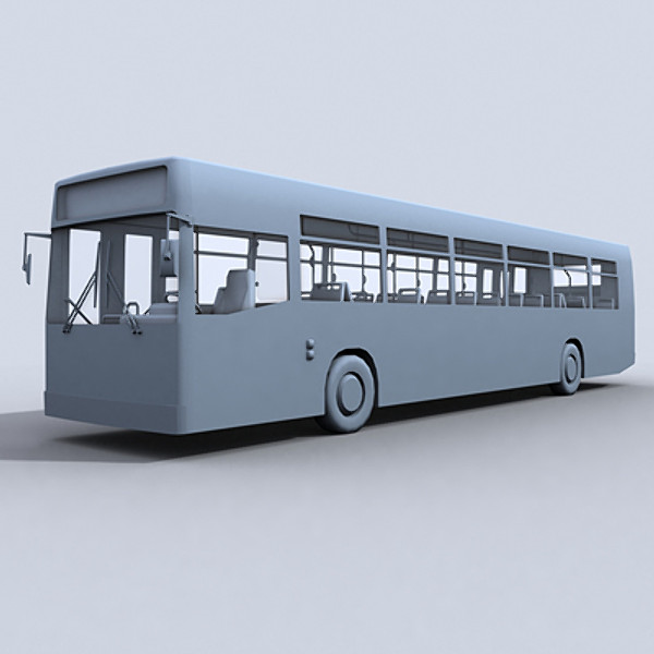 3d model urban bus - Urban Bus 1 by papillon