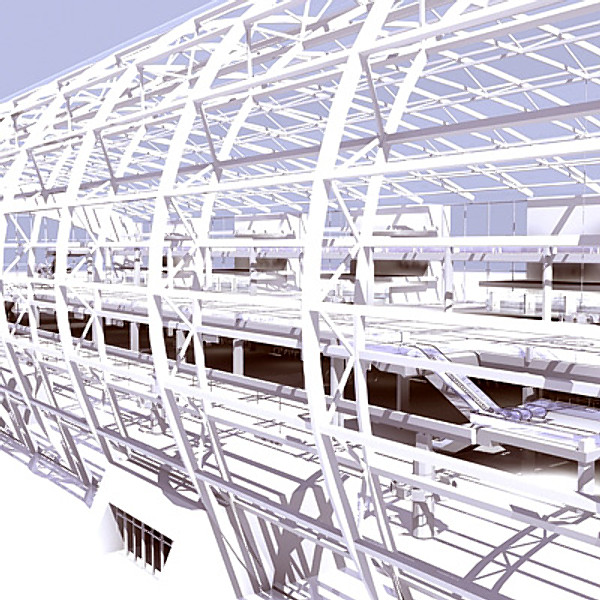 3ds max airport interior - Airport_check in interior 01.zip by Giimann