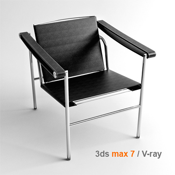 design le corbusier sling chair 3d max - le corbusier lc1 by lajhar