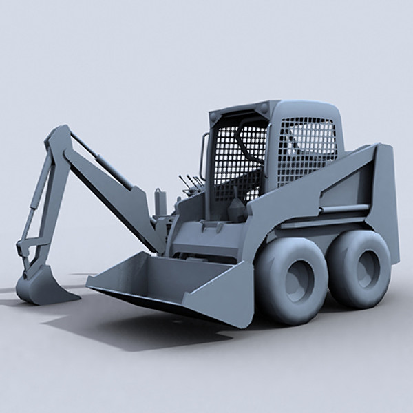 3ds max skidsteer loader - Skidsteer 1 by papillon