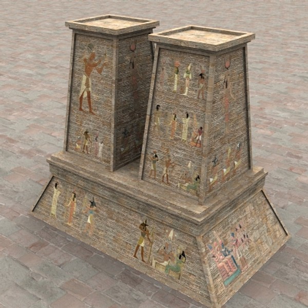3dsmax egyptian buildings set egypt - Egyptian City Set by scripter