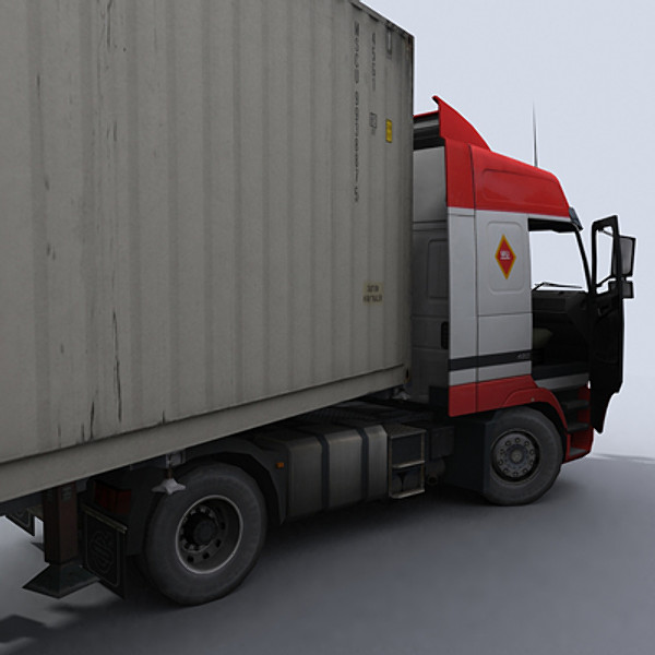 intermodal container truck 3d model - Container Truck 2 by papillon