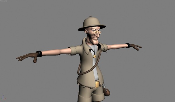 3d model explorer - indiana jones - 2 Explorer - Indiana Jones Type Character Cartoon by Kostas Yiatilis Macfarlane