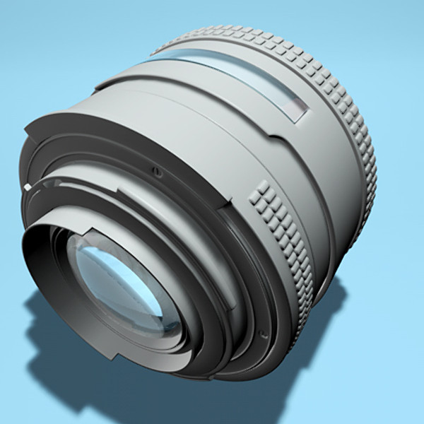 3d model of camera lens - Lens_3DS.zip by C4DmodelSHOP