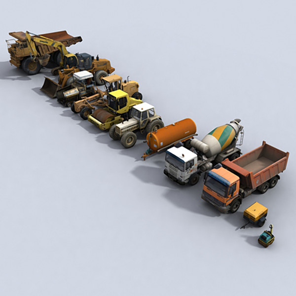realtime machines construction public 3d model - Public Works Collection Vol.1 by papillon