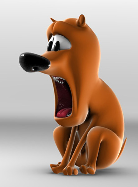 scared dog cartoon 3ds - Scared Dog by Artell