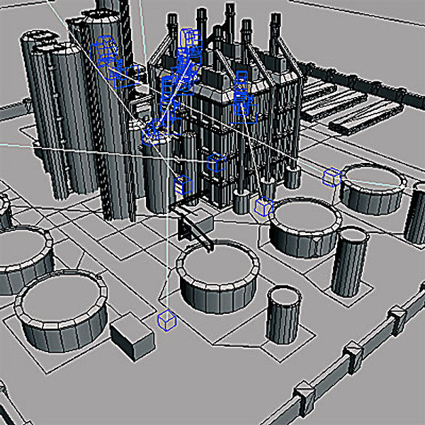 industrial complex 3d model - Factory complex II by QLEE