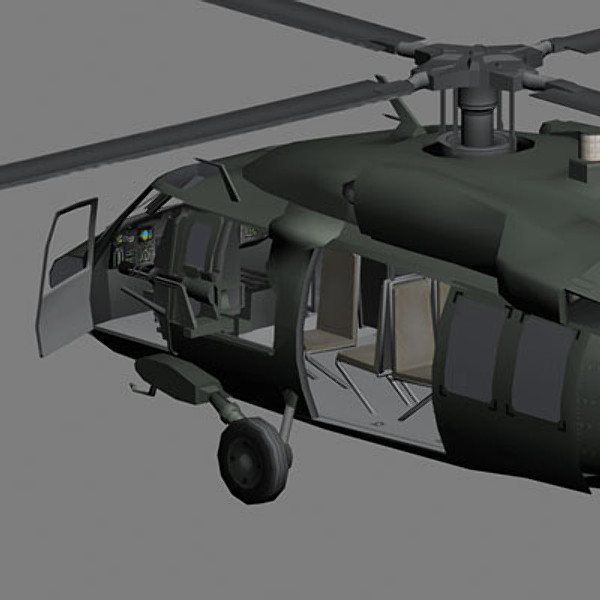 army blackhawks helicopter 3d model - UH60A_BLACKHAWK_ES.ZIP by Electric Shed