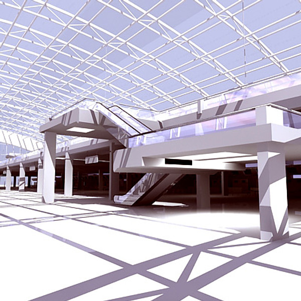 3ds max airport interior - Airport_check in interior 01.zip by Giimann