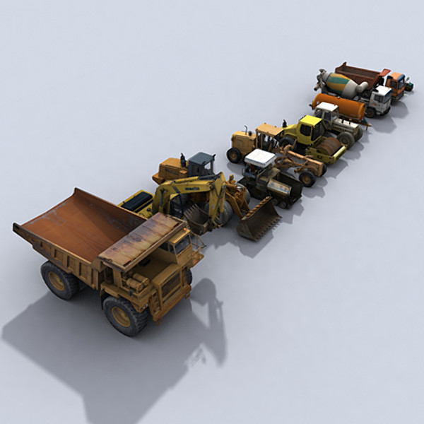 realtime machines construction public 3d model - Public Works Collection Vol.1 by papillon