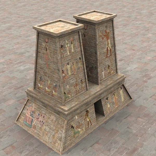 3dsmax egyptian buildings set egypt - Egyptian City Set by scripter
