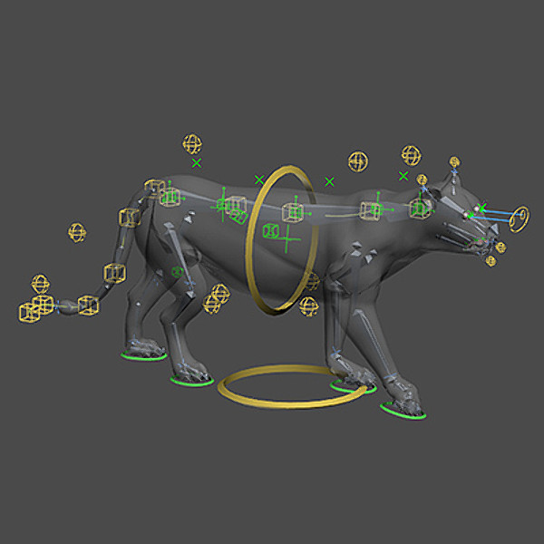 lioness polys 3d model - Animated Lioness by NONECG