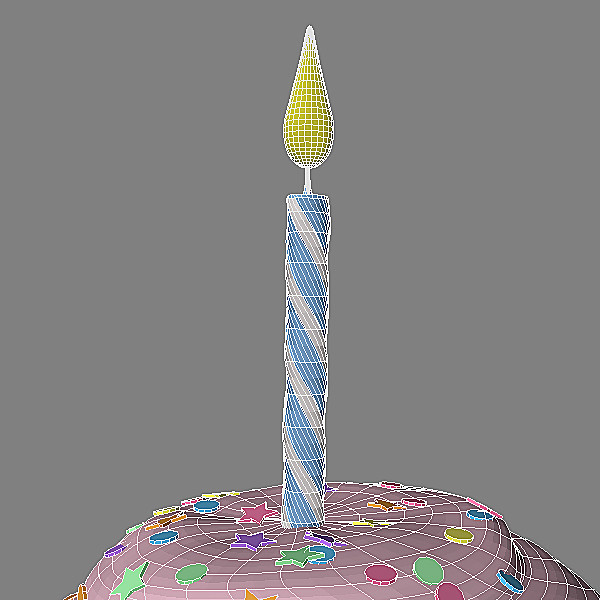 3d model cupcake celebration cake - Celebration Cupcake by Hystoria