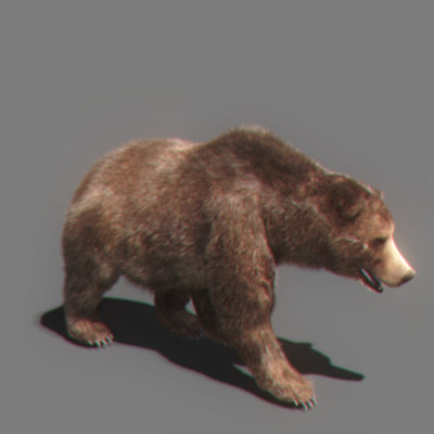 3ds bear - Animated Grizzly Bear... by NONECG
