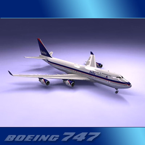 airlines 747 jumbo jet 3ds - Boeing 747-400 Collection... by PerspectX
