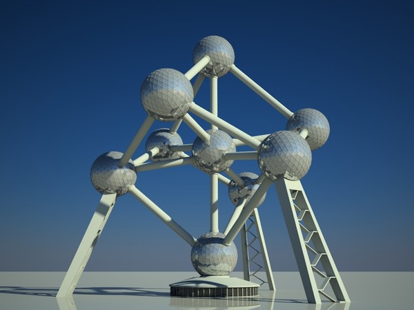 3d atomium building landmark model - Atomium by yusuf joher taherali