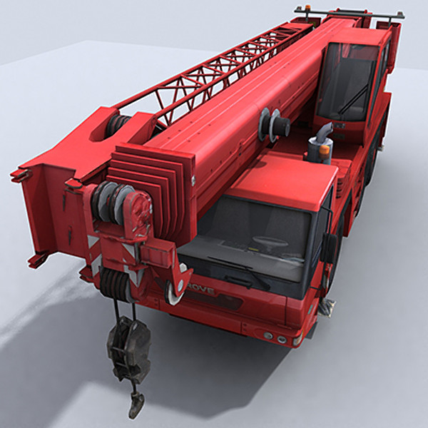 crane truck 3d model - Crane Truck 1 by papillon