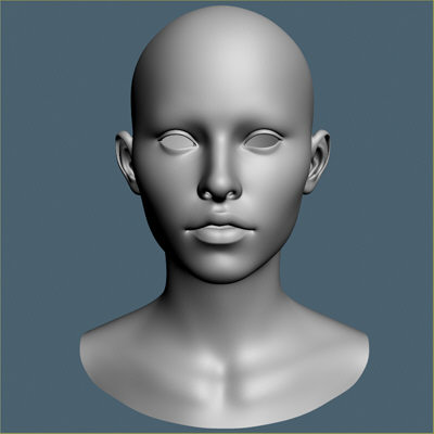 3d model polygonal female head - Female Head 3d Model by Bitmapworld