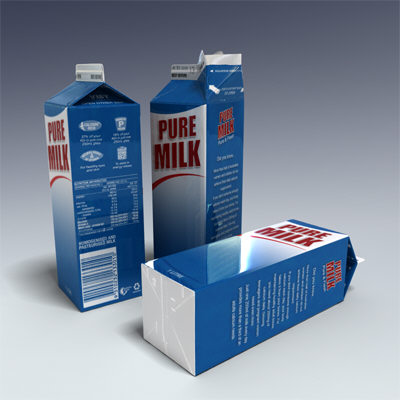 litre milk carton 3d model - Milk Carton - 1 litre by Adam Walker Film