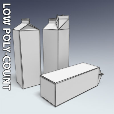 litre milk carton 3d model - Milk Carton - 1 litre by Adam Walker Film