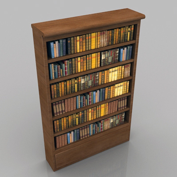 3d max bookcase books - Bookcase by scripter