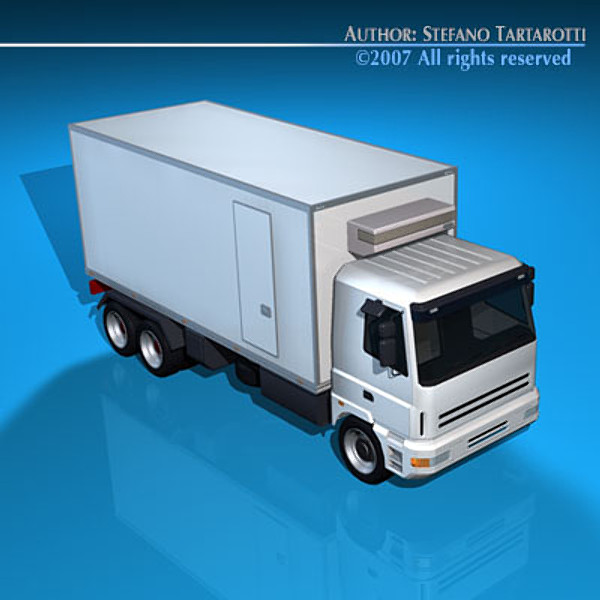 fridge truck 3d model - Fridge truck by tartino