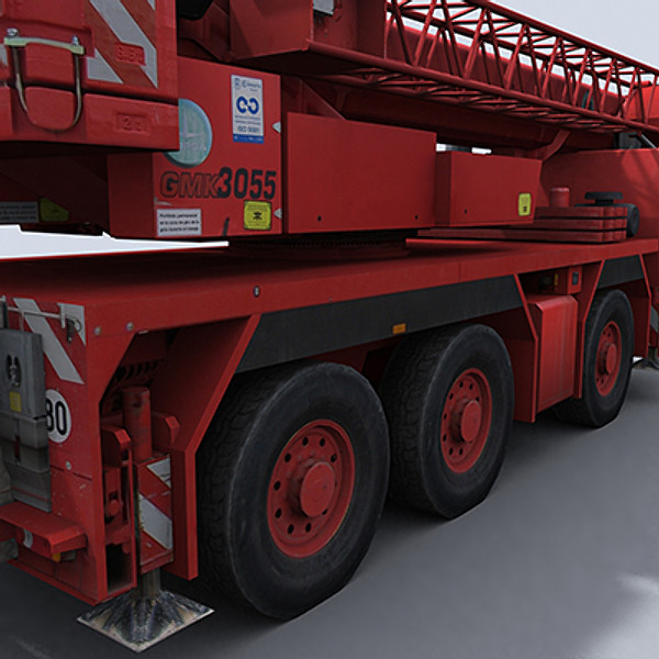 crane truck 3d model - Crane Truck 1 by papillon