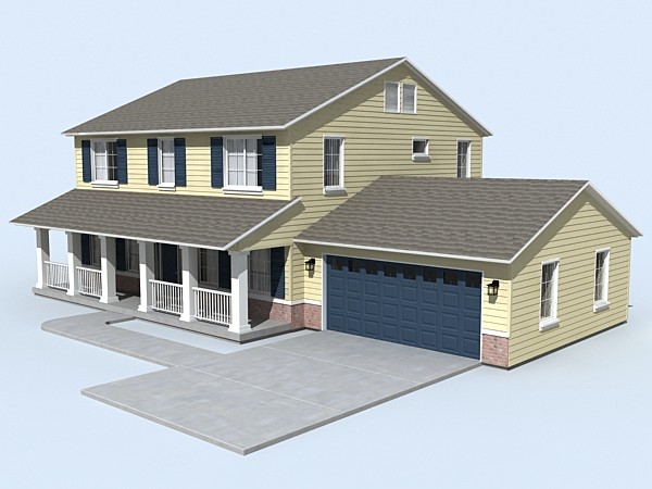 3d house set - house set 2 by monkeyodoom