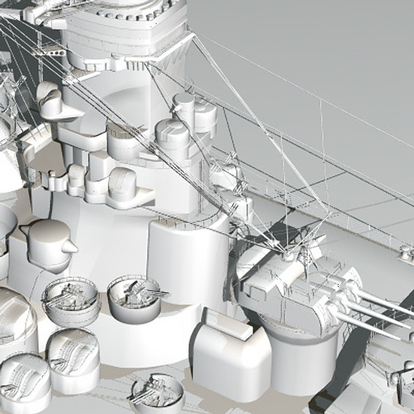 japanese battleship yamato navy ship 3d model - YAMATO battleship Huge model by earth art
