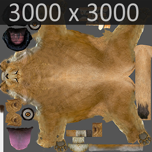 3ds max lion fur - Animated Lion... by NONECG