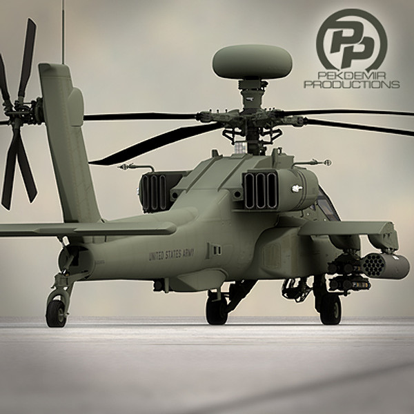 apache longbow helicopter 3d model - Apache Longbow Helicopter by Pekdemir