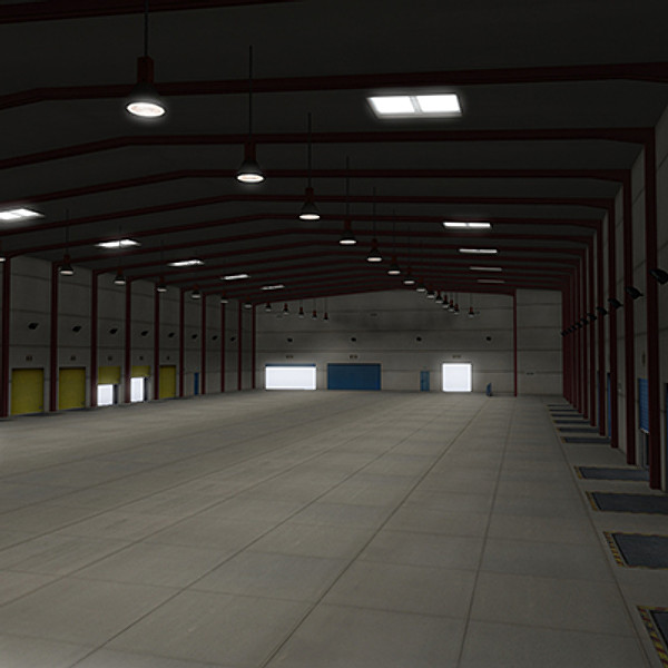 modular logistics building 1 3ds - Modular Logistics Building 1 by papillon