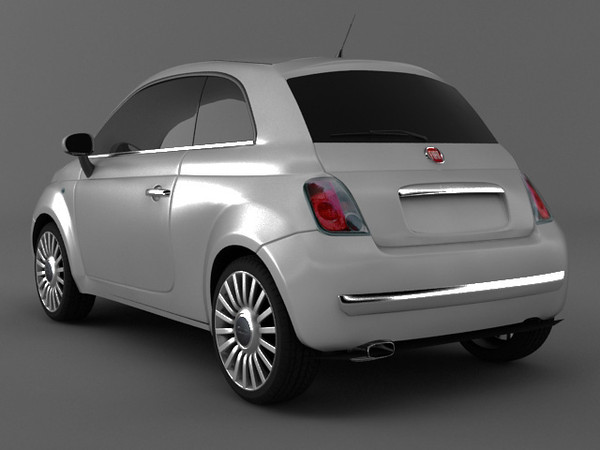 3d new fiat 500 car model - Fiat 500 by fabelar