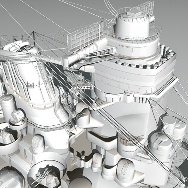 japanese battleship yamato navy ship 3d model - YAMATO battleship Huge model by earth art