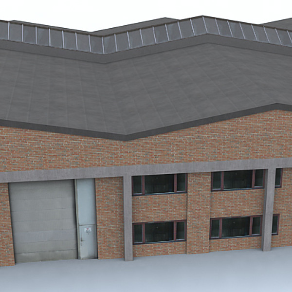 3d european factory model - Old european factory by aristarch