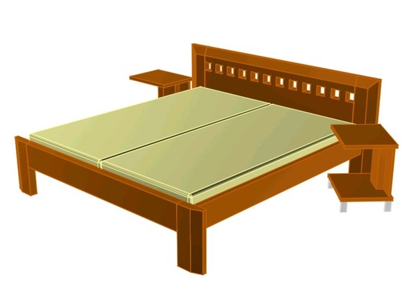 3d model double bed viva - Viva by Mar.K