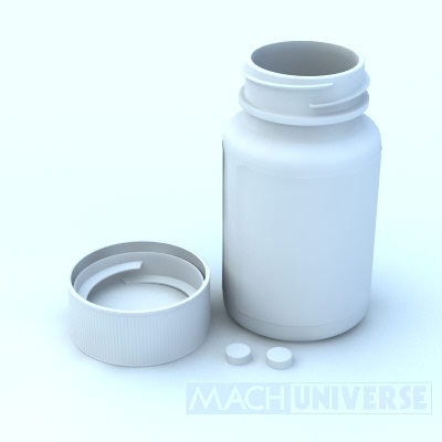 prescription bottles 3d lwo - Medicine Bottles... by machuniverse