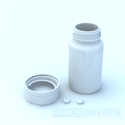 prescription bottles 3d lwo - Medicine Bottles... by machuniverse