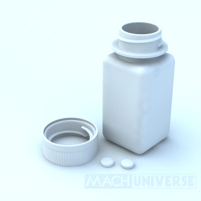 prescription bottles 3d lwo - Medicine Bottles... by machuniverse