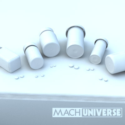 prescription bottles 3d lwo - Medicine Bottles... by machuniverse