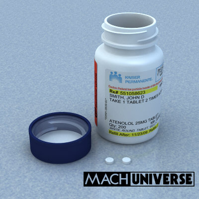 prescription bottles 3d lwo - Medicine Bottles... by machuniverse
