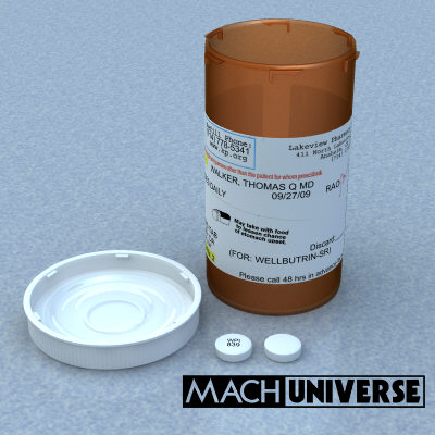 prescription bottles 3d lwo - Medicine Bottles... by machuniverse