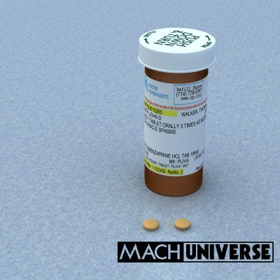 prescription bottles 3d lwo - Medicine Bottles... by machuniverse
